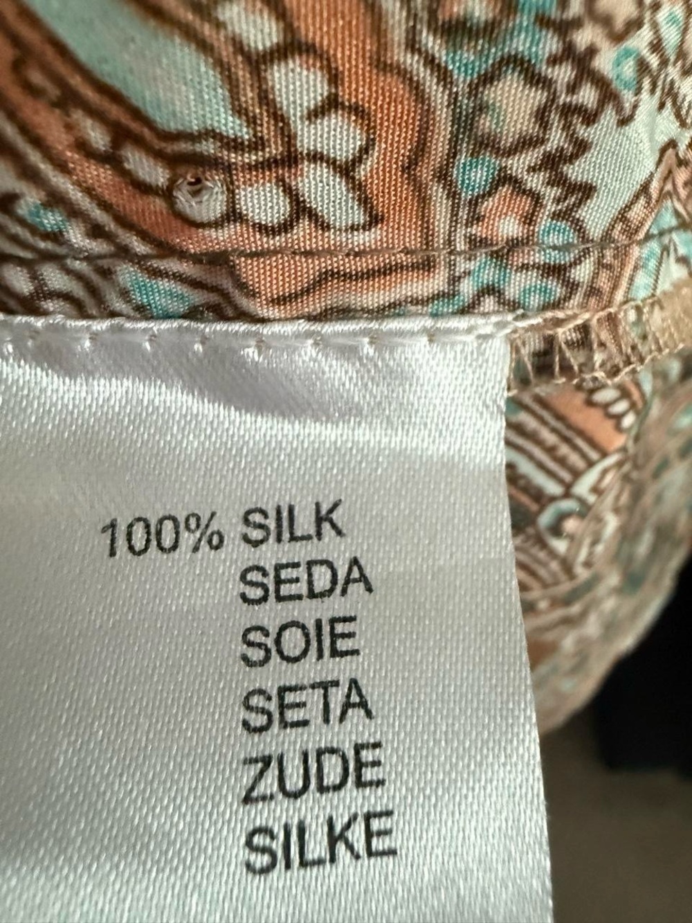 Bohemian style 100% Silk Maxi Dress - Picture 3 of 5